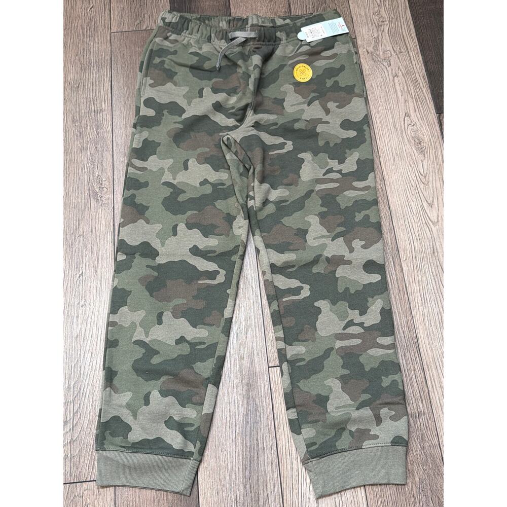 Cat and Jack Green Camo Pull on Jogger Pants Size XL 14 Husky Kids NWT